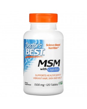 Doctor's Best, МСМ с OptiMSM, 1500 мг, 120 таблеток